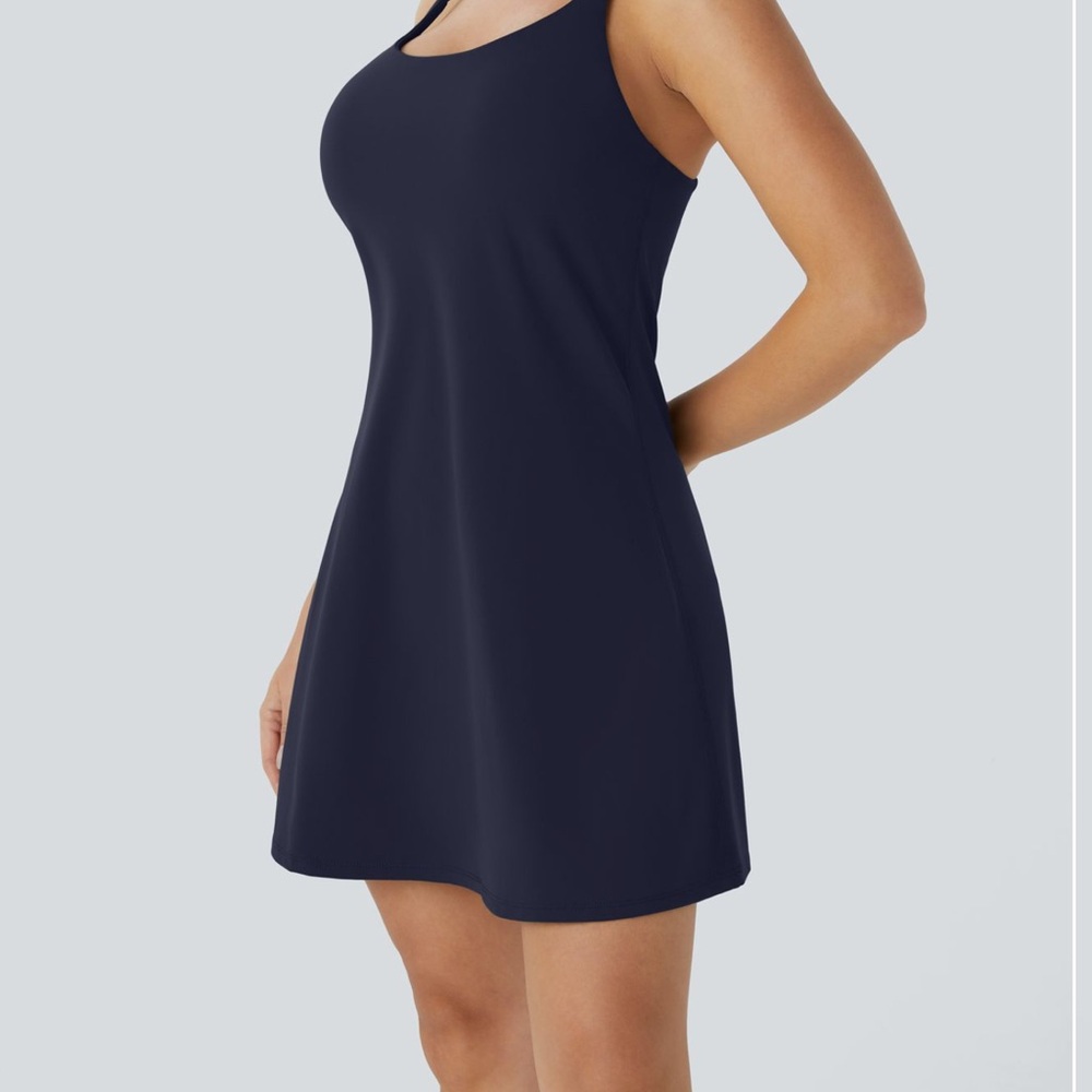 Navy Blue athletic Sleeveless Dress